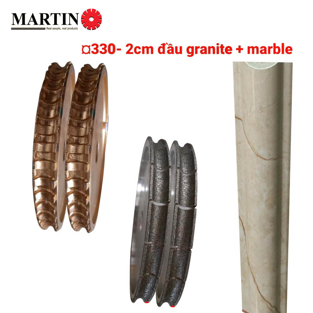 Đầu phào tròn - 2 - Ø330 - 2cm - Granite - Marble