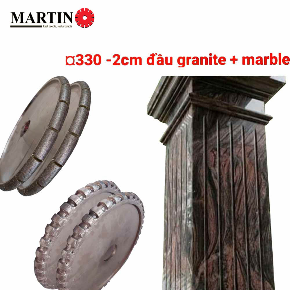 Đầu phào tròn - 1 - Ø330 - 2cm - Granite - Marble