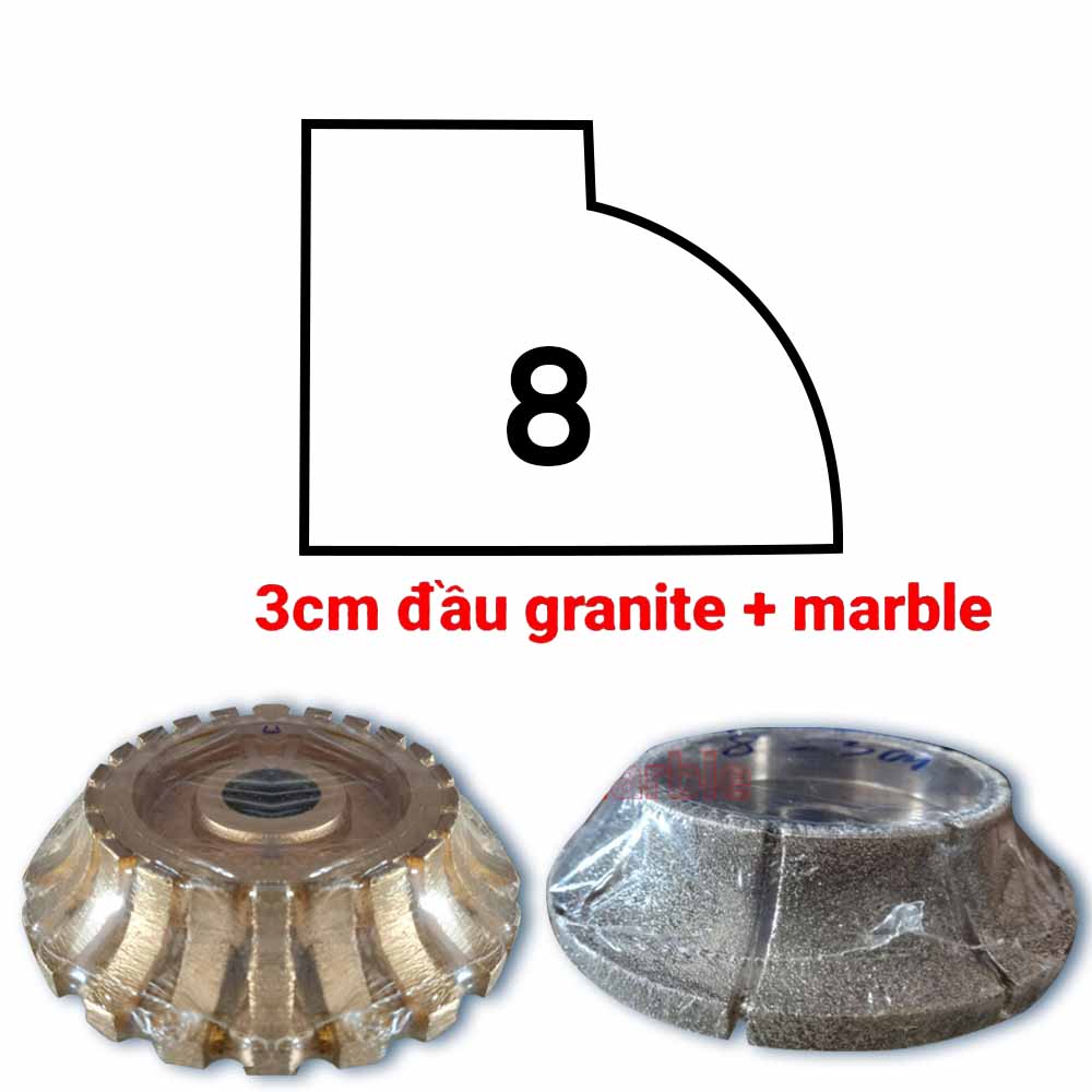 Đầu soi 8 - 4cm - Granite - Marble